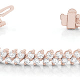 14K Rose Gold 4ctw Diamond Multi-Row Bracelet