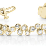 14K Yellow Gold Diamond Fashion Tennis Bracelet