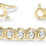 14K Yellow Gold Round Diamond Fashion Bracelet