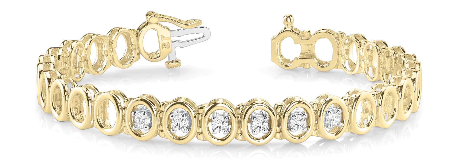 18K Yellow Gold Diamond Accent Fashion Bracelet