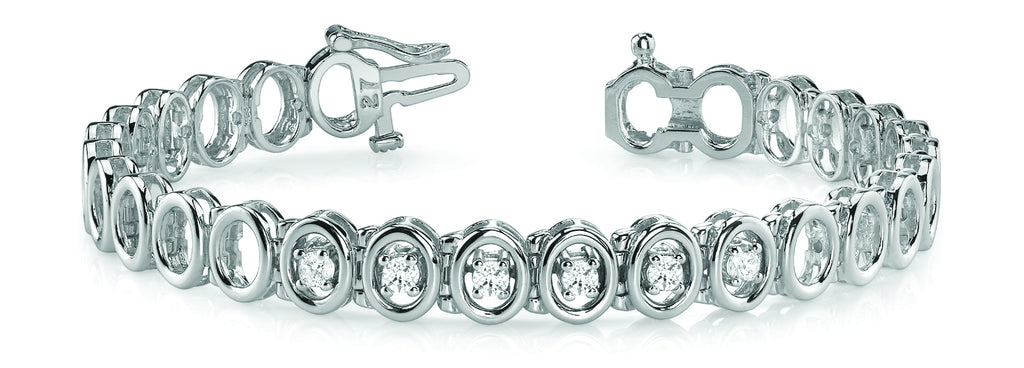 Platinum 3/8 ct Diamond Fashion Tennis Bracelet