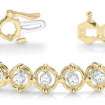 14K Yellow Gold Round Diamond Fashion Bracelet
