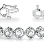 Multi-Diamond Round Tennis Bracelet