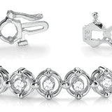 Multi-Diamond Round Tennis Bracelet