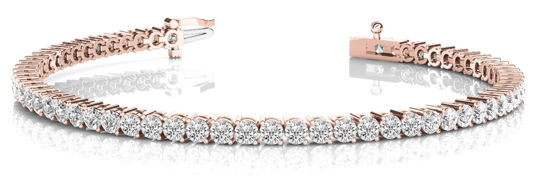 Rose Gold 1 CT Diamond Tennis Bracelet