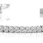Round Diamond Tennis Line Bracelet