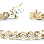 14K Yellow Gold Diamond Line Bracelet