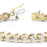 14K Yellow Gold Diamond Line Bracelet