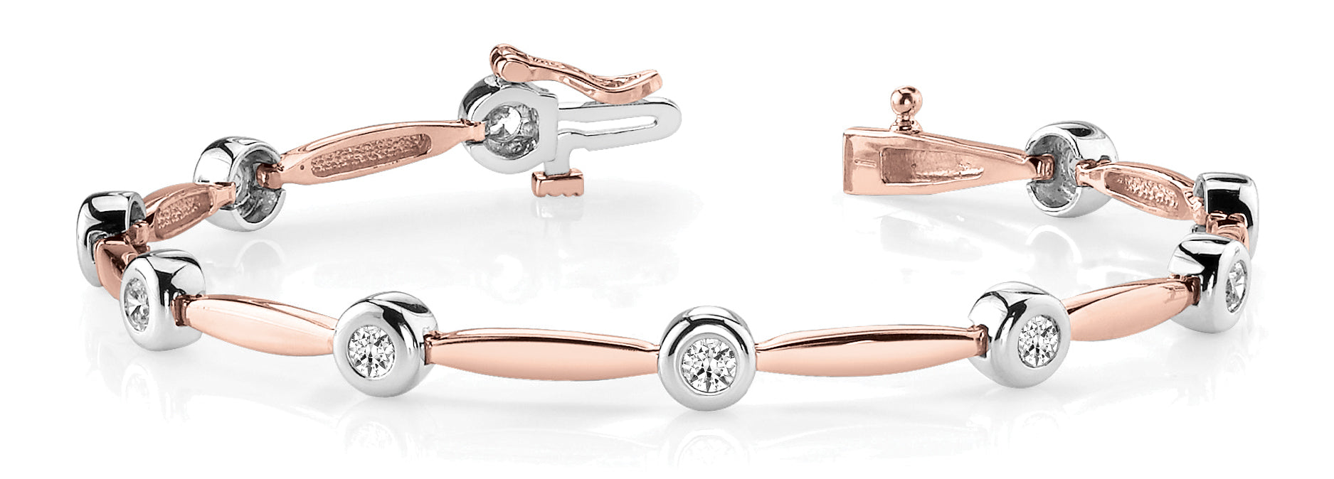 18K Rose Gold Diamond Fashion Bracelet