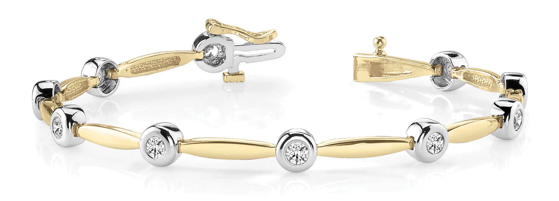 18K Yellow Gold Diamond Fashion Bracelet