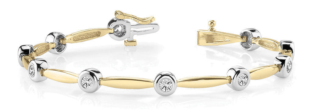 14K Yellow Gold Diamond Fashion Bracelet