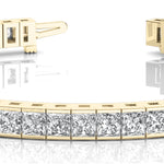 14K Yellow Gold 10.71ctw Square Diamond Bracelet