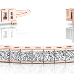 Rose Gold 10.74ctw Square Diamond Fashion Bracelet
