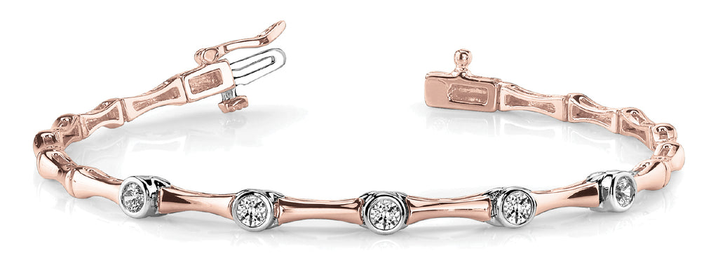 18K Rose Gold 1/4 CT Diamond Bracelet