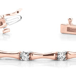 Rose Gold 1 CT Diamond Fashion Tennis Bracelet