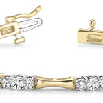 14K Yellow Gold Diamond Fashion Tennis Bracelet