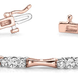 14K Rose Gold Diamond Fashion Tennis Bracelet