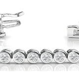 Round Diamond In Line Fashion Bracelet