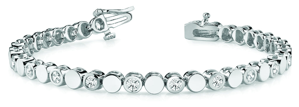 Platinum Diamond Tennis Bracelet | 1 CT Total