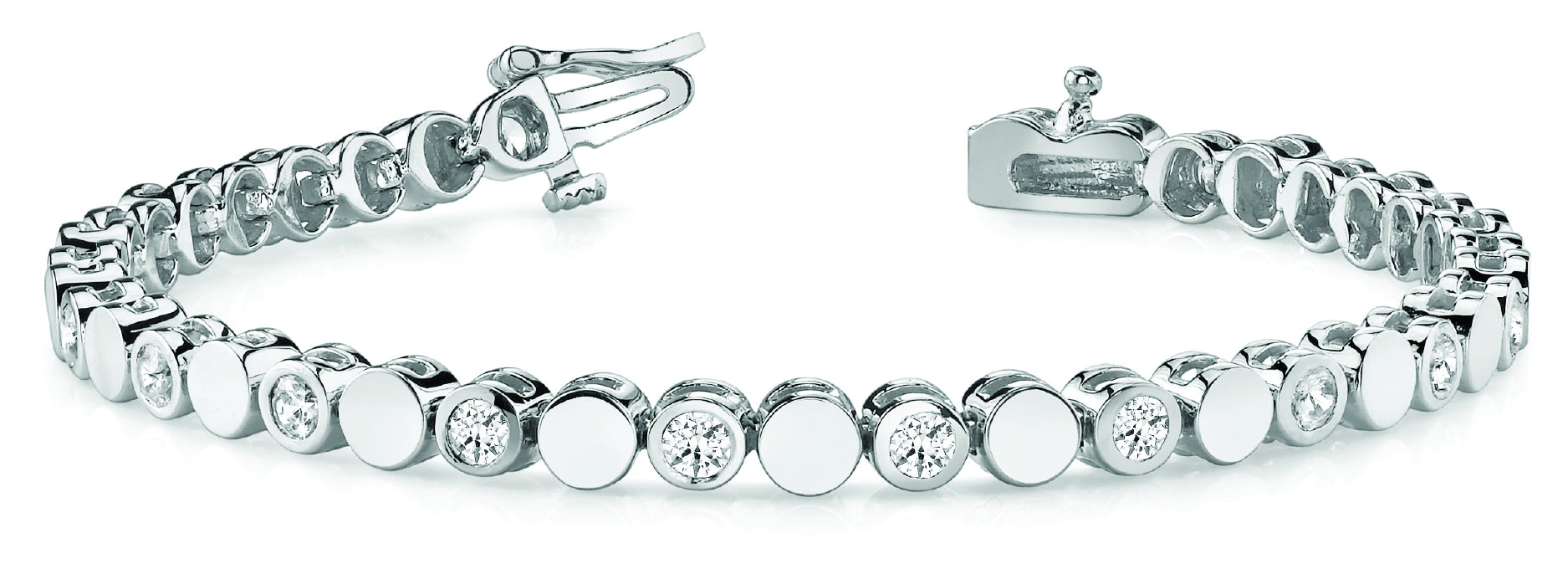 18K White Gold Diamond Fashion Bracelet