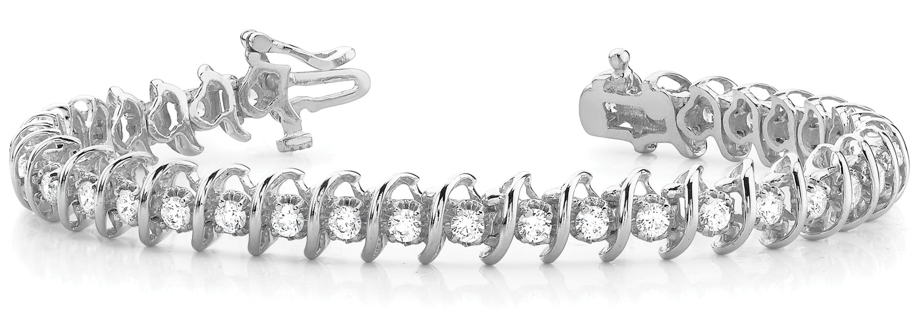 Multi-Diamond Line Fashion Bracelet