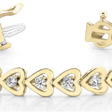 14K Yellow Gold 1ctw Diamond Tennis Bracelet
