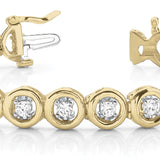 14K Yellow Gold Diamond Tennis Bracelet