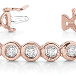 14K Rose Gold 0.54 ctw Diamond Tennis Bracelet