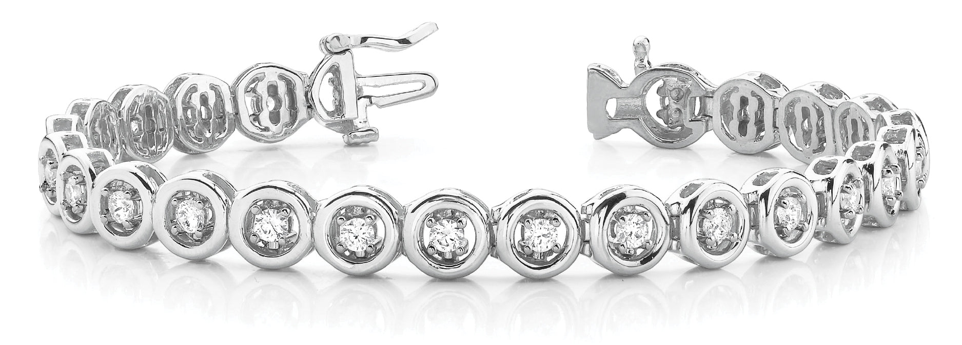 18K White Gold Diamond Tennis Bracelet
