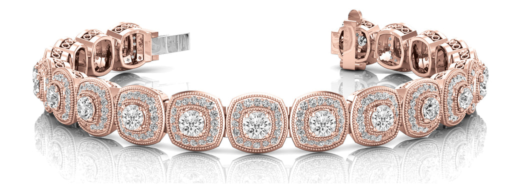 Rose Gold 3.25 CT Diamond Tennis Bracelet