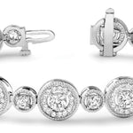 14K White Gold Vintage Diamond Tennis Bracelet