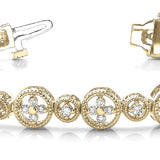 14K Yellow Gold Vintage Diamond Tennis Bracelet