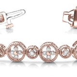 14K Rose Gold Vintage Diamond Bracelet