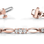 14K Rose Gold Diamond Fashion Bracelet