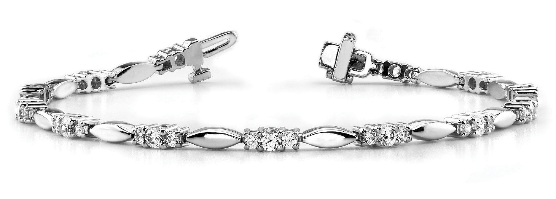 18K White Gold Diamond Accent Fashion Bracelet