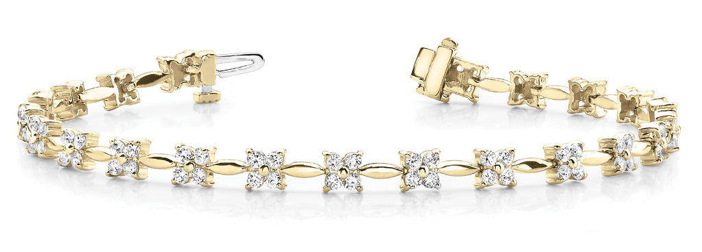 14K Yellow Gold 2.20ctw Diamond Fashion Bracelet
