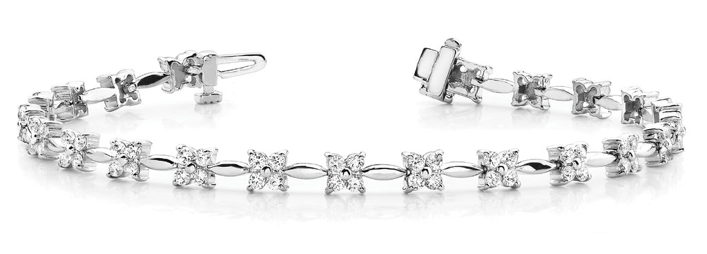 14K White Gold 2.20ctw Diamond Fashion Bracelet