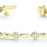 14K Yellow Gold Multi-Diamond Fashion Bracelet