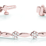 14K Rose Gold Multi-Diamond Fashion Bracelet