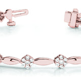 14K Rose Gold Multi-Diamond Fashion Bracelet