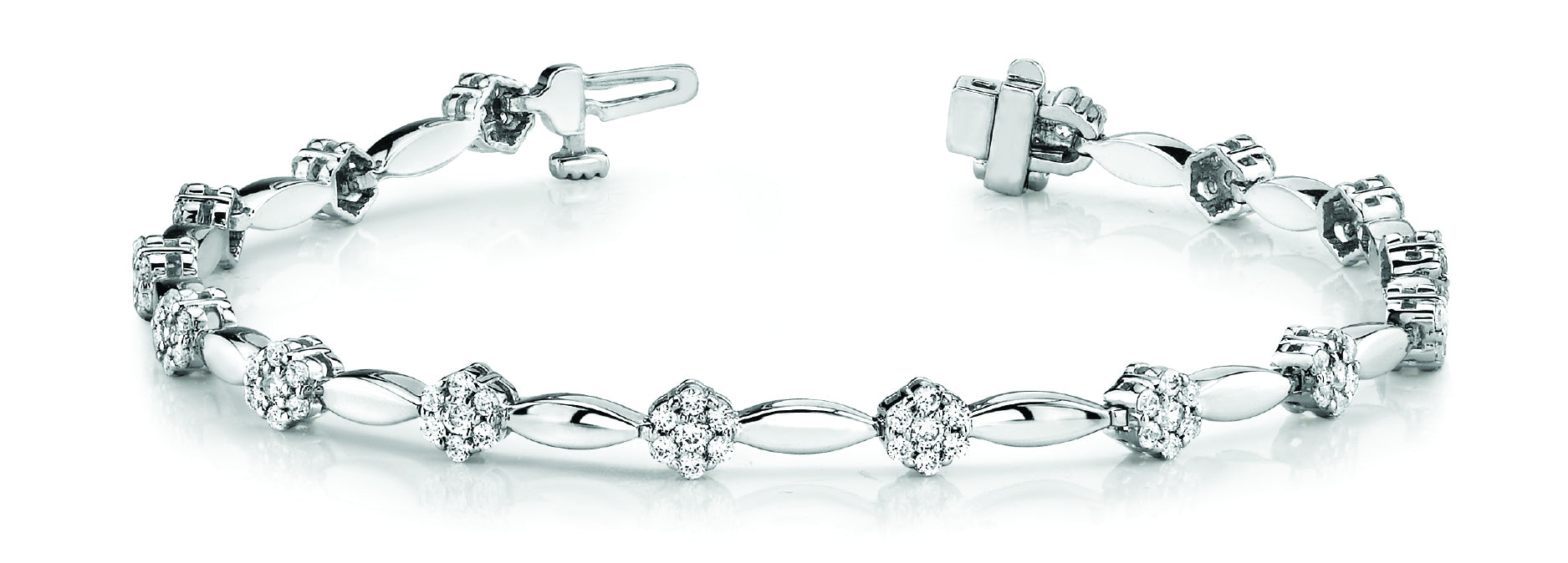 Platinum White Diamond Fashion Bracelet