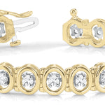 14K Yellow Gold Diamond Tennis Bracelet