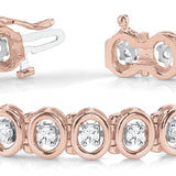 14K Rose Gold Diamond Tennis Bracelet