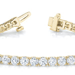 14K Yellow Gold 9.87ctw Diamond Line Bracelet