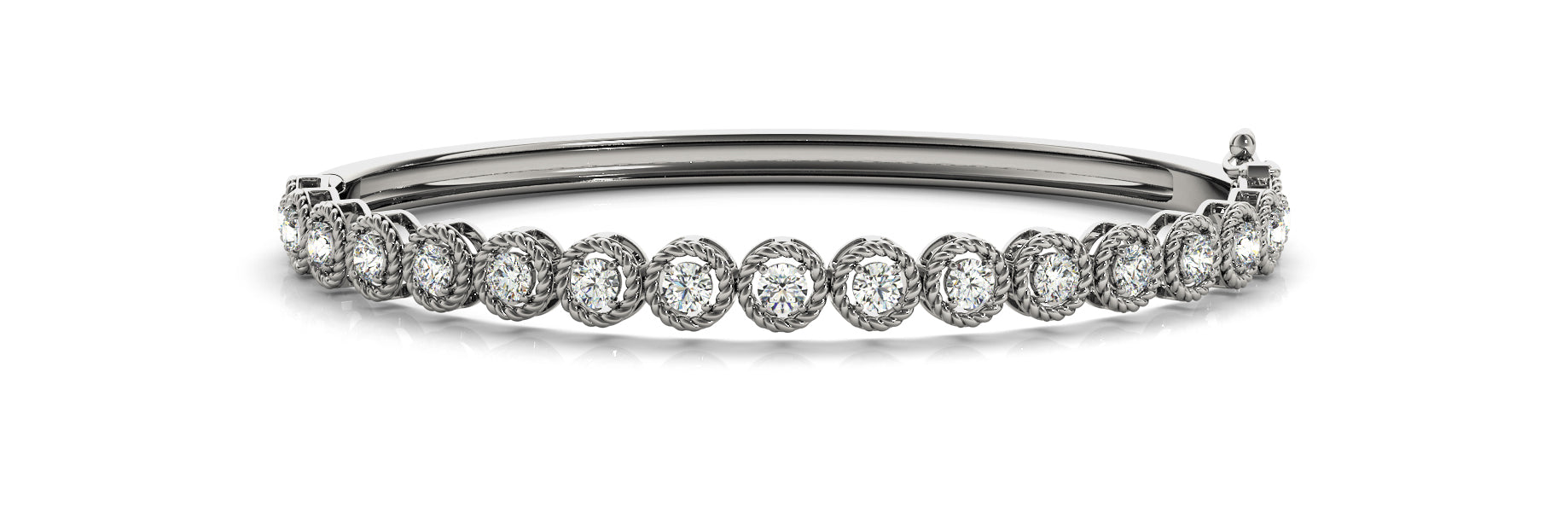 14K White Gold Diamond Fashion Bracelet