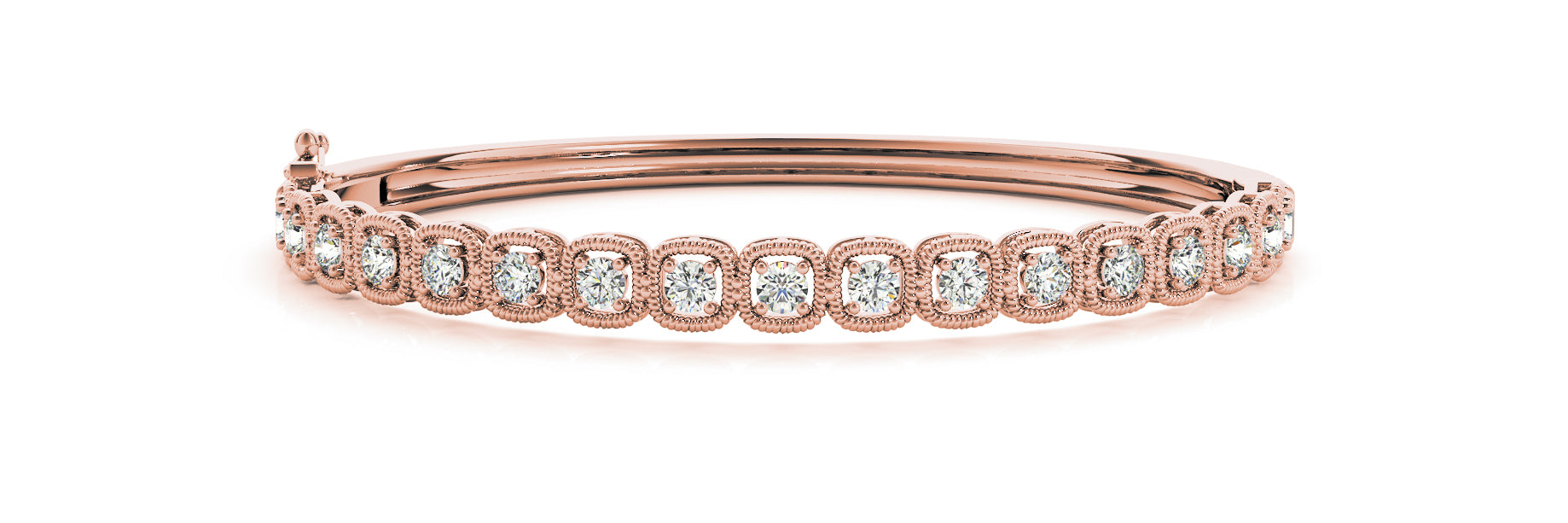 18K Rose Gold Diamond Fashion Bangle