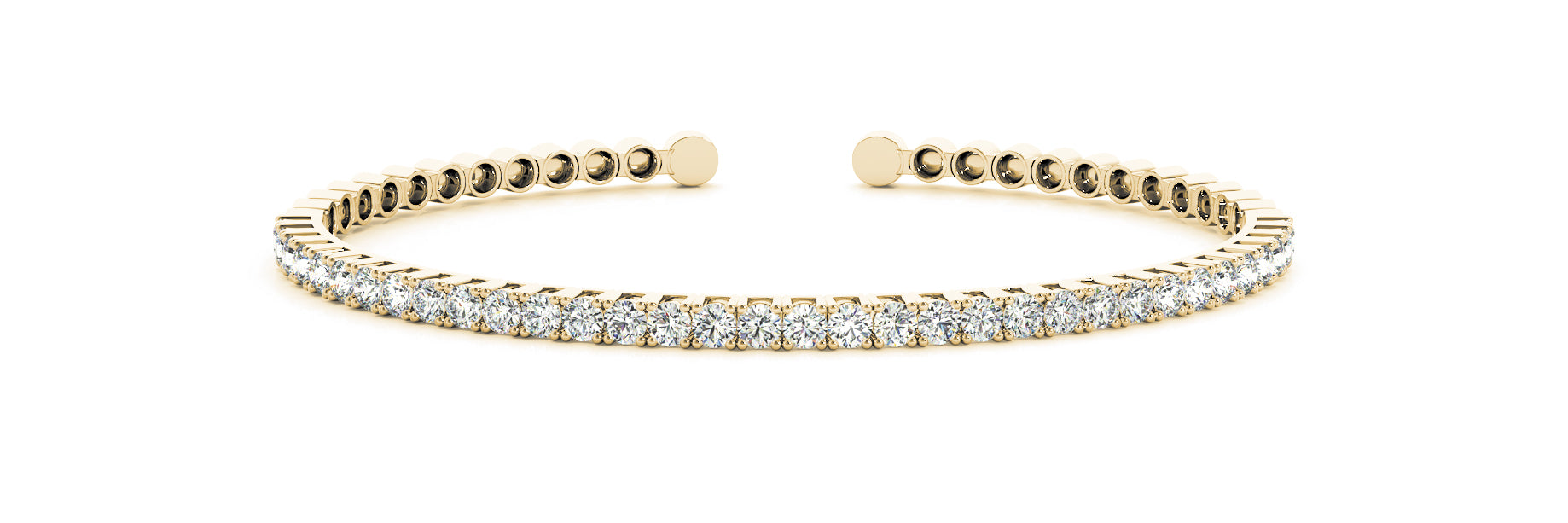 18K Yellow Gold Diamond Fashion Bangle
