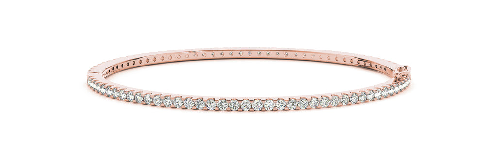 Rose Gold 7/8 ct Diamond Fashion Bangle Bracelet