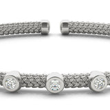 Round Diamond Italian Bangle Bracelet