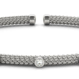 Round Diamond Italian Bangle Bracelet